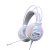 SADAQ9电脑头戴式耳机带麦克风笔记本电脑台式有线电竞游戏专用usb耳麦 白色发光单插【手机笔记本适用】 套餐一：耳机支架