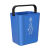 家用厕所商用分类长方形大号酒店客厅无盖卫生间厨房垃圾桶 10L加厚蓝色可回收物 送提手送配套袋子