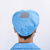 汇特益HT-W014 防静电小工帽 工厂无尘车间洁净帽 防尘食品帽子 厨房餐厅卫生防护帽 蓝色（10个） 均码 