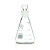 玻璃具塞三角烧瓶 磨口锥形瓶带刻度高硼硅玻璃烧瓶 100ml