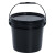 玛仕福 加厚密封塑料桶涂料桶乳胶漆塑料包装塑料桶耐摔塑料桶打包桶2L黑