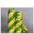 羽的王黄绿PVC警示胶带地面划线地板胶双色斑马线胶带 【黄绿斜纹】宽50mm*33米*1卷