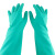 曼睩M004加厚绿色乳胶5双加厚防水防油清洗耐磨清洁劳保手套