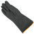 赫思迪格 工业清洁黑色乳胶手套 耐油防水防滑作业劳保手套  55cm 1双 JG-1700