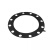 伊莱科（ELECALL）管道法兰垫片对接橡胶垫圈(PE配件)黑色Dn200/个