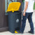 大垃圾桶商用大容量厨房餐饮脚踏式带盖办公室内脚踩大号户外 80L脚踏桶灰桶黄盖 加强型