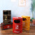 复古铁艺垃圾桶创意大号户外工业风个性餐厅奶茶店垃圾分类桶 红色90厘米高度40CM