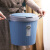重安盛鼎  弹盖垃圾桶 客厅卧室厨房卫生间带盖垃圾桶创意 经典蓝色弹盖款14升35*27.5cm