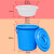 干湿过滤分离带滤网垃圾桶大号厨房厨余茶水茶叶沥水潲水桶篮 白色100K型+沥水篮