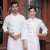 耀王高档加绒厨师工作服中袖酒店西餐厅厨衣可定制 白色上衣 4XL