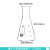 玻璃三角烧瓶:锥形瓶50ml100ml150ml200ml250ml500ml1000ml 50ml广口