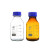 四氟盖 棕色流动相液相溶剂瓶液相色谱瓶250 500 1000ml蓝盖试剂瓶 2孔棕色流动液相瓶2000ml