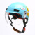 现货3C认证儿童电动车头盔男女孩摩托车帽透气防晒电瓶车小孩头盔 儿童3C102蓝色 PC茶镜