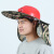 普达安全帽工地防晒神器遮脸夏季太阳能带风扇透气防晒遮阳头盔头帽 太阳能风扇帽---红色