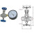 160P压力表三通排气针型阀内螺纹M20*1.5G12高压截止阀 201 M20*1.5/G1/2