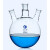 斜三口烧瓶 玻璃三颈烧瓶 反应器圆底球形蒸馏瓶 高硼硅 标口 250 100ml/24*14*14