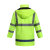 鸣固 反光雨衣 交通环卫施工执勤加厚保暖防寒服棉服上衣可拆卸绿色 XL MG-ST-7152-1