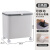 冰禹 BYQ-906 厨房分类垃圾桶 厨余干湿分离带盖垃圾桶 带轮多层收纳置物架 单层白色