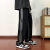 UJXW高个子加长版男裤大长腿2023春秋季新款休闲宽松垂感直筒阔腿运动 黑色 S （80-95斤）