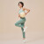 乔丹QIAODAN运动裤女冬季新款健身瑜伽裤运动裤修身女士裤子 松翠绿 XL