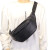 酷奇袋鼠（KUQIDAISHU）时尚韩版潮男胸包简约软PU皮斜挎腰包休闲运动男士包背包 黑色