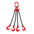 俱威 起重吊链 吊钩吊环挂钩起重链条吊索具起重工具 1吨1米4钩 XWJ01C