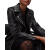AllSaints女士Billie Rocker 机车皮革夹克 经典英国品牌 进口皮衣 轻奢 Washed Black XS