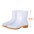 中低高筒白色雨鞋防滑耐油耐酸碱水靴男女厨师劳保胶鞋定制 中筒*37码