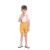 迪士尼（Disney）童装 夏季男童短袖背带裤套装棉质白衬衫生日表演服儿童韩版衣服 灰色 110cm