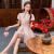 拉夏贝尔（La Chapelle）新中式国风高端精致连衣裙女夏季气质感年轻少女款改良旗袍 粉红色 S