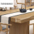 莎威顿广东佛山东莞家具品牌新中式大板实木桌椅组合原木色茶桌办公室接 单桌160*70*75面5公分