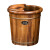 温友碳化泡脚桶木质桶家用实木足浴桶保温泡脚桶过小腿养生木盆泡脚盆 20cm高/碳化双耳桶.