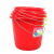 加厚塑料水桶大号保洁清洁桶多规格家用圆形手提抗摔红水桶学生桶 小号红水桶【2个无盖加厚直径33】
