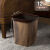 伏加瑞伏加瑞复古仿木纹垃圾桶家用创意厨房厕所卫生间塑料纸篓无盖带压圈大号 大号方形（12升）