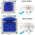 户外四孔防水插座三相四线16A25A380V-440V明装带盖防水插座插排 单联四孔16A