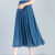 TNWKJLC夏天穿五十岁半截下半身裙2024新款蓝色纯色雪纺半身裙夏季中长裙 湖蓝色 M腰围：2021尺
