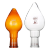 闽玻梨形烧瓶实验透明棕色鸡心瓶19/24标准磨砂口玻璃梨形样品瓶 白150ml/19口