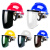 适用配安帽式支架面屏面罩防护冲击头戴式焊帽电焊工专用烧氩弧焊 [蓝]安帽+支架+黑屏