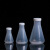 东部工品 加盖三角烧瓶 平底烧瓶 透明塑料烧瓶 锥形瓶 50ml+100ml+250ml 