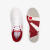 LACOSTE 法国鳄鱼时尚潮流男鞋 低帮系带小白鞋 户外运动防滑板鞋平底鞋休闲慢跑鞋 WHITE / RED 40.5