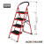 梯子加厚折叠梯楼梯折叠室内多功能四步人字梯五步梯 四步红色-适合2.9米商品房使用