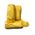 迈恻亦 防酸碱鞋套实验室化学品液体防护靴套pvc防水防滑防滑底脚套 黄色（10双） 均码
