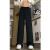 布须曼夏季男款加长裤子高个子直筒cleanfit黑色西裤垂坠感高级感阔腿裤 黑色 L 112-120斤