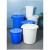 大号圆形垃圾桶户外环卫工业加厚垃圾桶商用食堂厨房专用垃圾桶 65升桶(无盖)蓝色