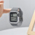 适用AppleWatch冰川表带苹果手表S8/9一体表带iwatch7/6/5/SE创意 磨砂砂+透明框 适用40mm表盘 - iwatch4/5/6/se