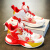 安崉儿童篮球鞋男童鞋夏季2024新款网面透气跑步中大童男孩红色运 红色主图款 32码