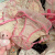 轻奢法式内衣女三角杯薄款芭比粉色草莓刺绣蕾丝文胸套装性感纯欲 芭比粉刺绣草莓套装 M(75ABC)