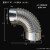 定制加厚不锈钢排烟管柴火灶烟囱土灶烟管烤火炉烟筒45度90度弯头 直径6厘米90度弯头