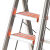 伏加瑞伏加瑞梯子家用折叠人字梯多功能梯子楼梯伸缩加厚铝合金人字梯室内扶梯 橘色升级款铝合金四步梯（带防滑条）