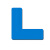 稳斯坦 WST220 桌面警示四角定位贴 5S6S管理物品标签标识 L型7.5*3cm蓝色(24个)